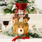 Christmas wine bottle cover by Trendsi featuring festive holiday design on a clear, decorative fabric for seasonal bottle wrapping.