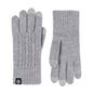 Trendsi cable knit touchscreen gloves with ribbed cuffs, soft knit fabric, designed for warmth and enabling device use