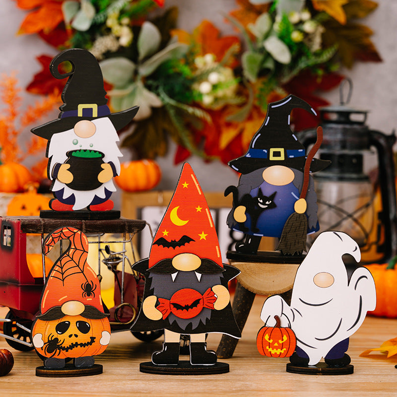 Assorted 2-piece Halloween element ornaments from Trendsi, featuring spooky themed designs for holiday decorating.