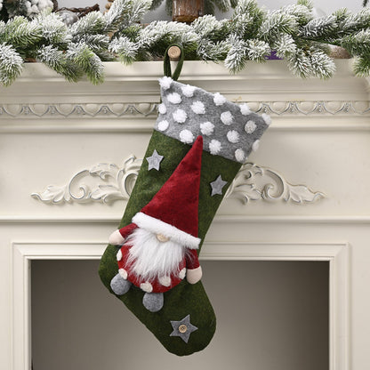 Decorative Christmas stocking hanging widget by Trendsi, featuring festive design and hanging loop for holiday decor.