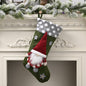 Decorative Christmas stocking hanging widget by Trendsi, featuring festive design and hanging loop for holiday decor.