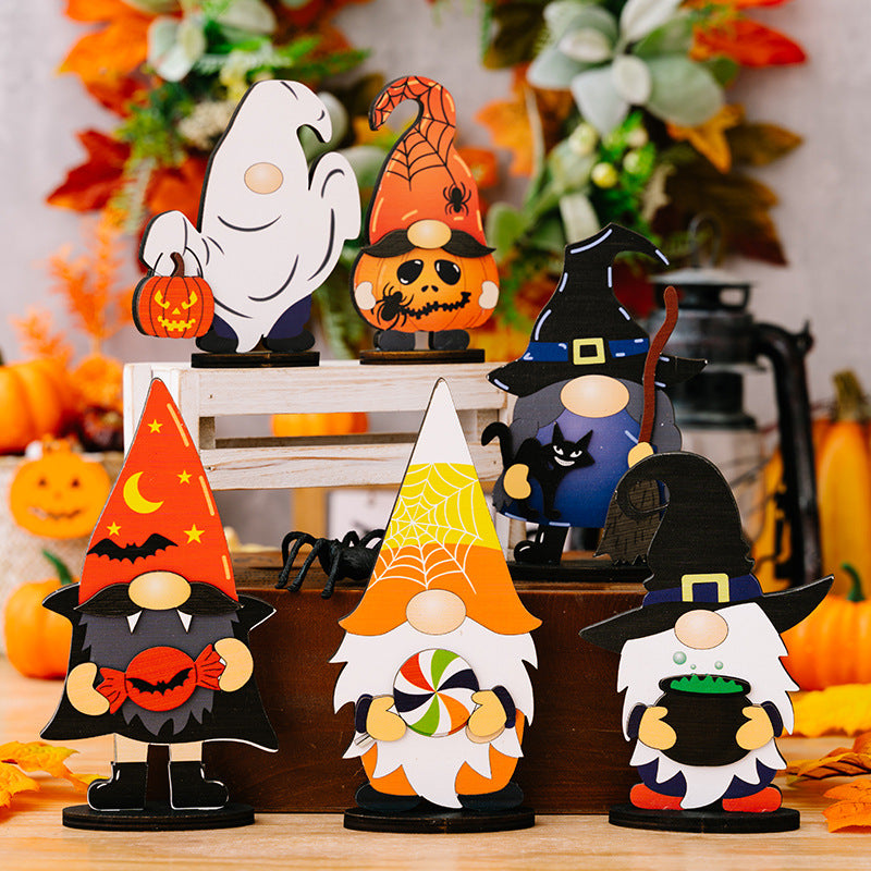 Assorted 2-piece Halloween element ornaments with spooky designs, perfect for seasonal decorations and festive displays.