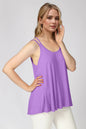 Basic Bae bamboo camisole by Trendsi featuring a scoop neck and double spaghetti straps, shown in natural bamboo fabric.