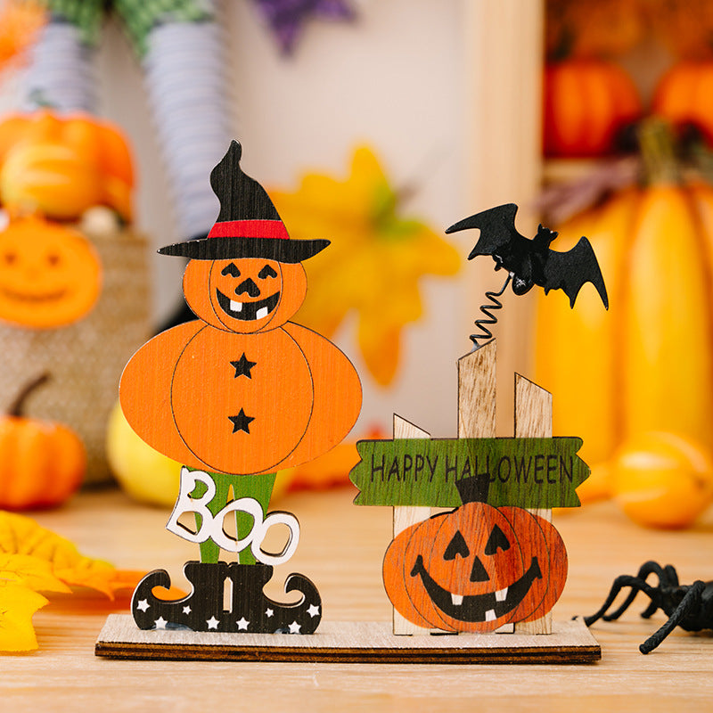 Two Halloween-themed decorative ornaments featuring spooky elements, perfect for festive home decor by Trendsi.