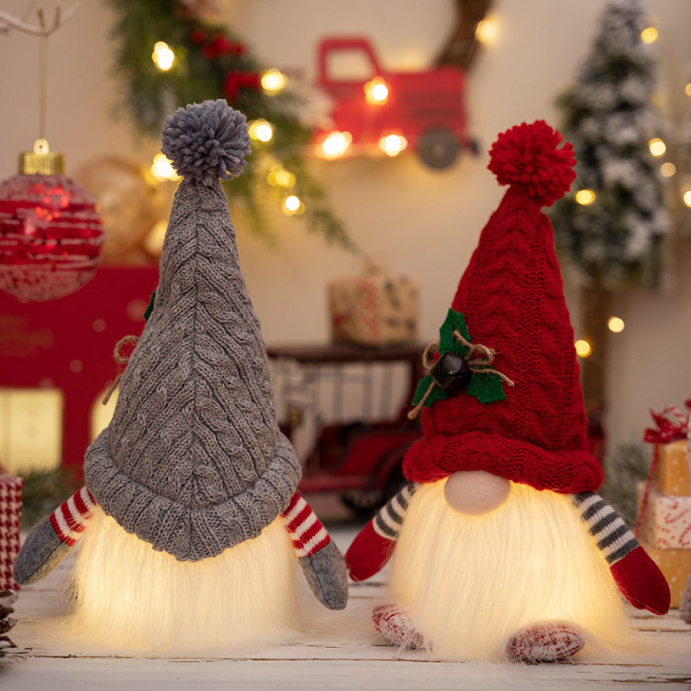 Light-Up Short Leg Faceless Gnome by Trendsi with glowing features and short legs, perfect for whimsical home decor.