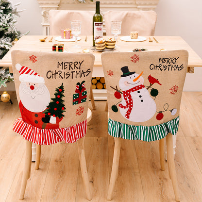 Christmas chair cover by Trendsi, festive red and green design with holiday patterns, perfect for seasonal home decor.