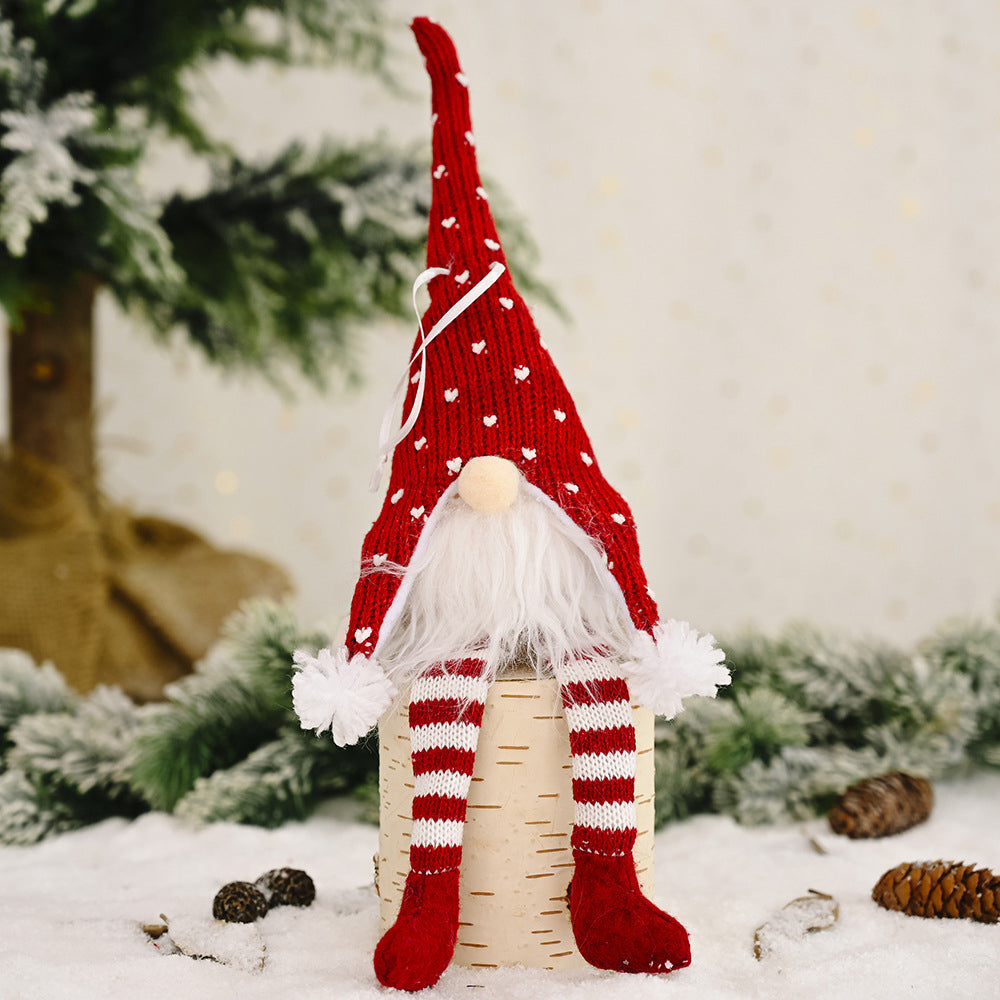Faceless gnome figurine with long legs and light-up feature, decorative Trendsi home accent in a whimsical style.