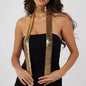 Sequin Glamour Scarf by Trendsi featuring shimmering sequins and lightweight fabric for a stylish, glamorous accessory.