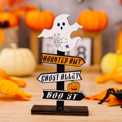 Two Halloween-themed decorative ornaments featuring spooky elements, perfect for seasonal home decor from Trendsi.
