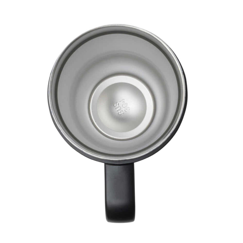 Myra USA Westmark tooled Western tumbler in white stainless steel with leather wrap and handle, designed for outdoor use.