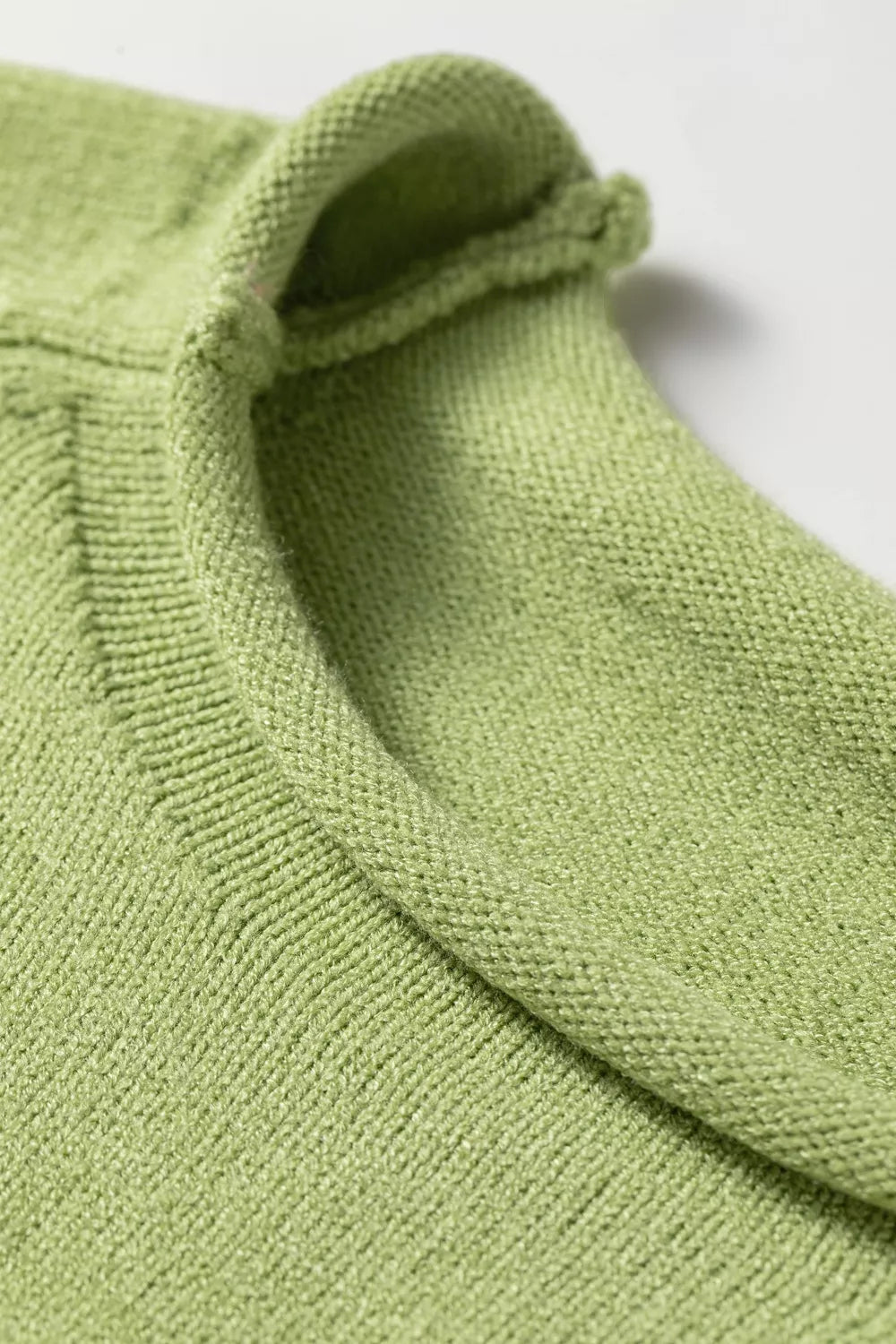 Sage green fish graphic round neck sweater by Trendsi, featuring a casual fit and ocean-inspired design.
