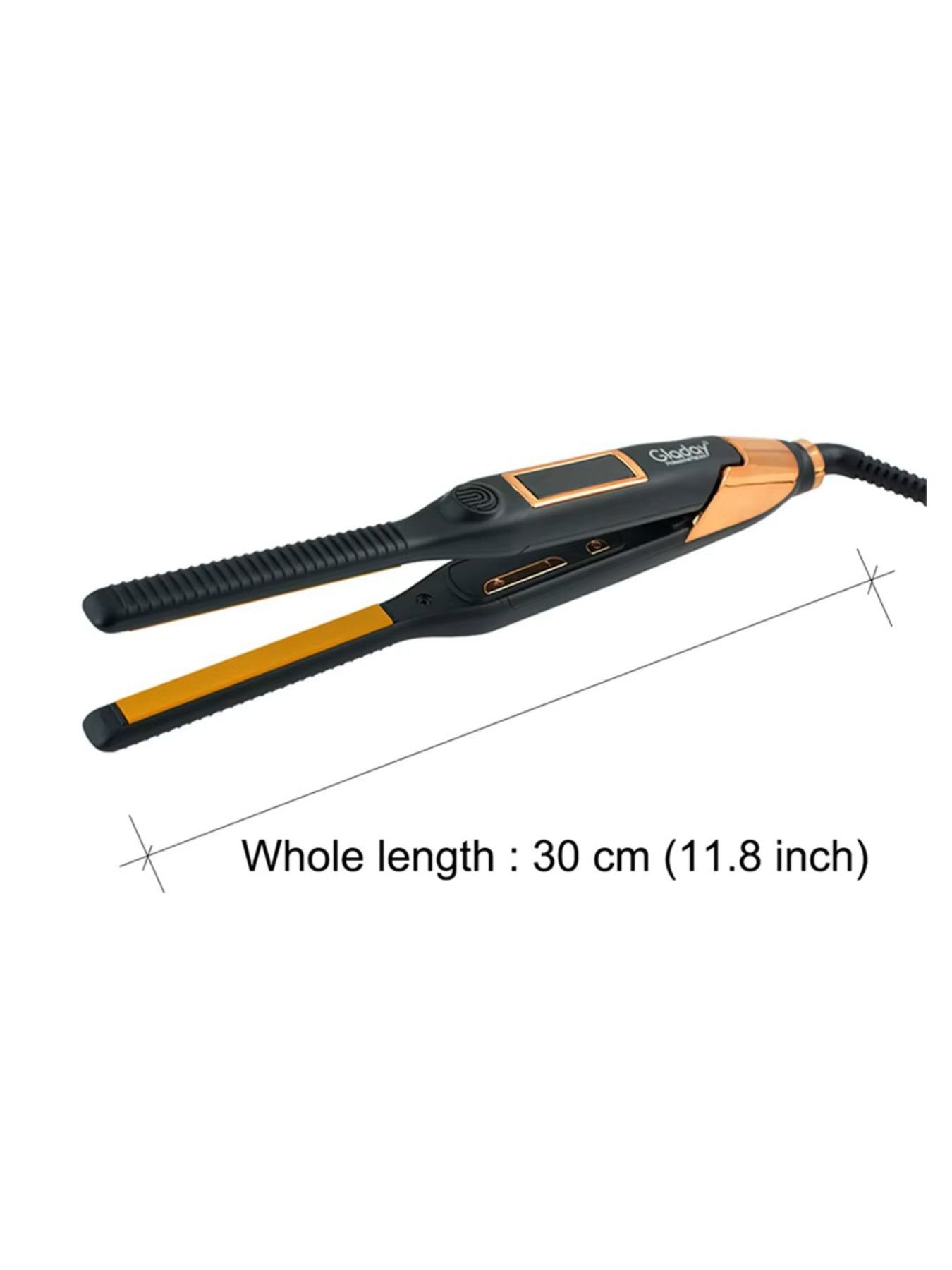 Adjustable temperature Trendsi hair straightener with 13mm plates, European plug, and sleek design for styling.
