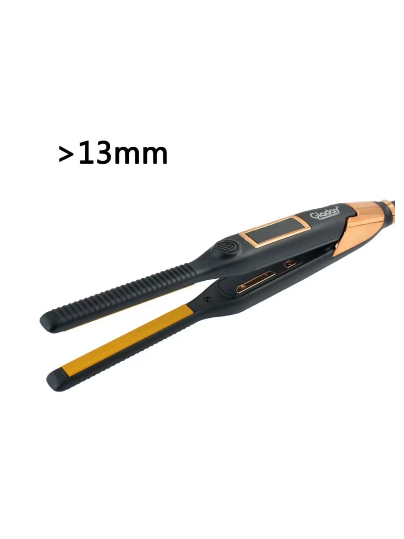 Adjustable temperature Trendsi hair straightener with 13mm plates and European plug for sleek, straight hair styling.