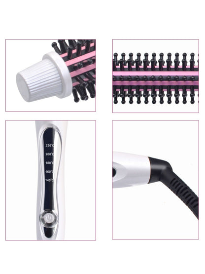 Trendsi rotating hot air brush with 14mm barrel, European plug, showcasing styled hair and rotating barrel for salon-quality results.