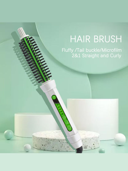 Trendsi 2-in-1 straight and curly hot air brush with 18mm barrel, North American plug, for versatile styling.