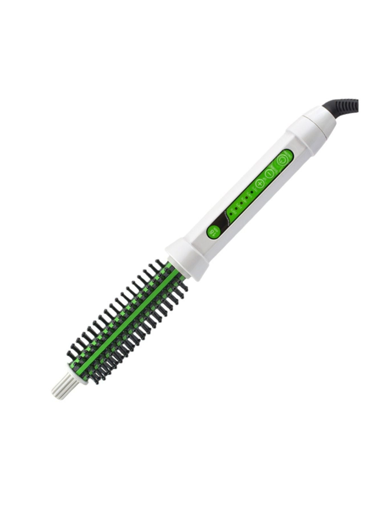 Trendsi 2-in-1 straight and curly hot air brush with 18mm barrel, North American plug, versatile styling tool for straight and curly hair.