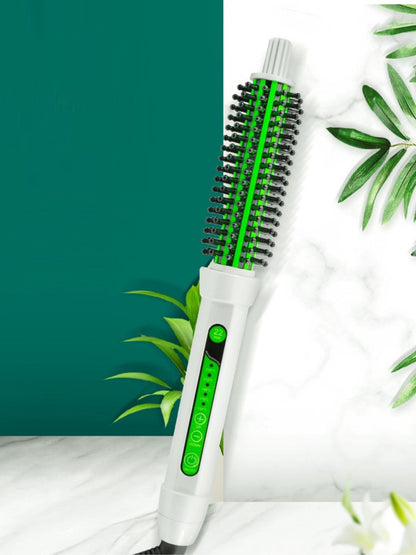 Trendsi 2-in-1 hot air brush with straight and curly styling options, featuring a North American plug and 18mm barrel.