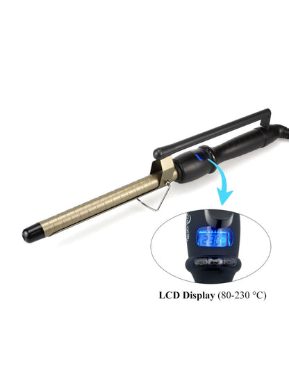 Trendsi 19mm ceramic coating barrel curling iron with North American plug, showcasing its sleek design and ceramic barrel for curls