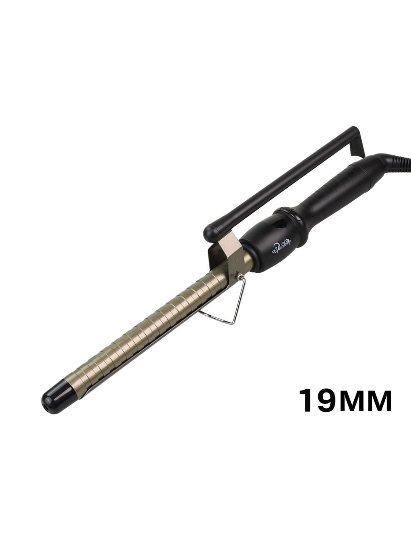 Trendsi 19mm adjustable temperature curling iron with European plug for versatile hair styling.