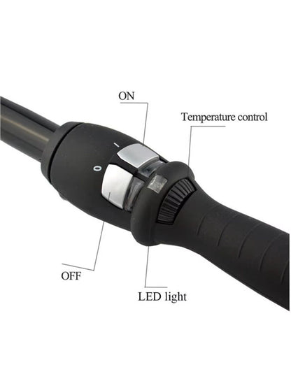 Trendsi adjustable temperature 19mm curling iron with European plug and ergonomic handle for styling.