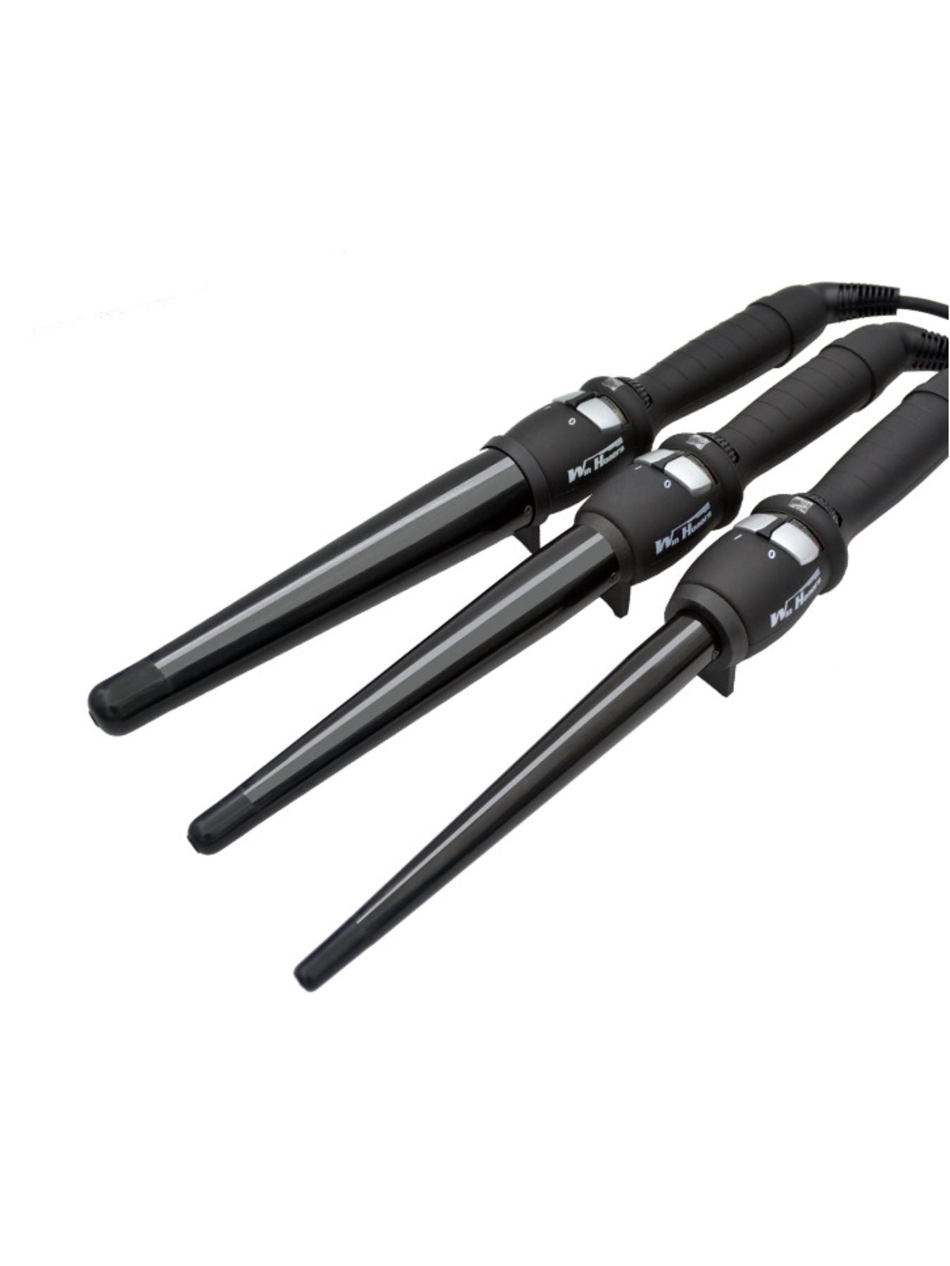 Trendsi 19mm adjustable temperature curling iron with European plug, featuring a sleek handle and ceramic barrel for smooth curls.