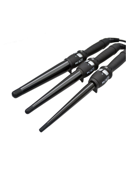 Trendsi 19mm adjustable temperature curling iron with European plug, featuring a sleek handle and ceramic barrel for smooth curls.