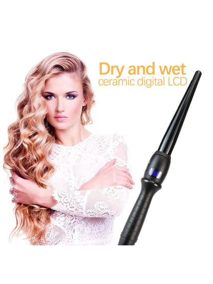 Trendsi 19mm adjustable temperature curling iron with North American plug, showcasing a sleek design for versatile styling.