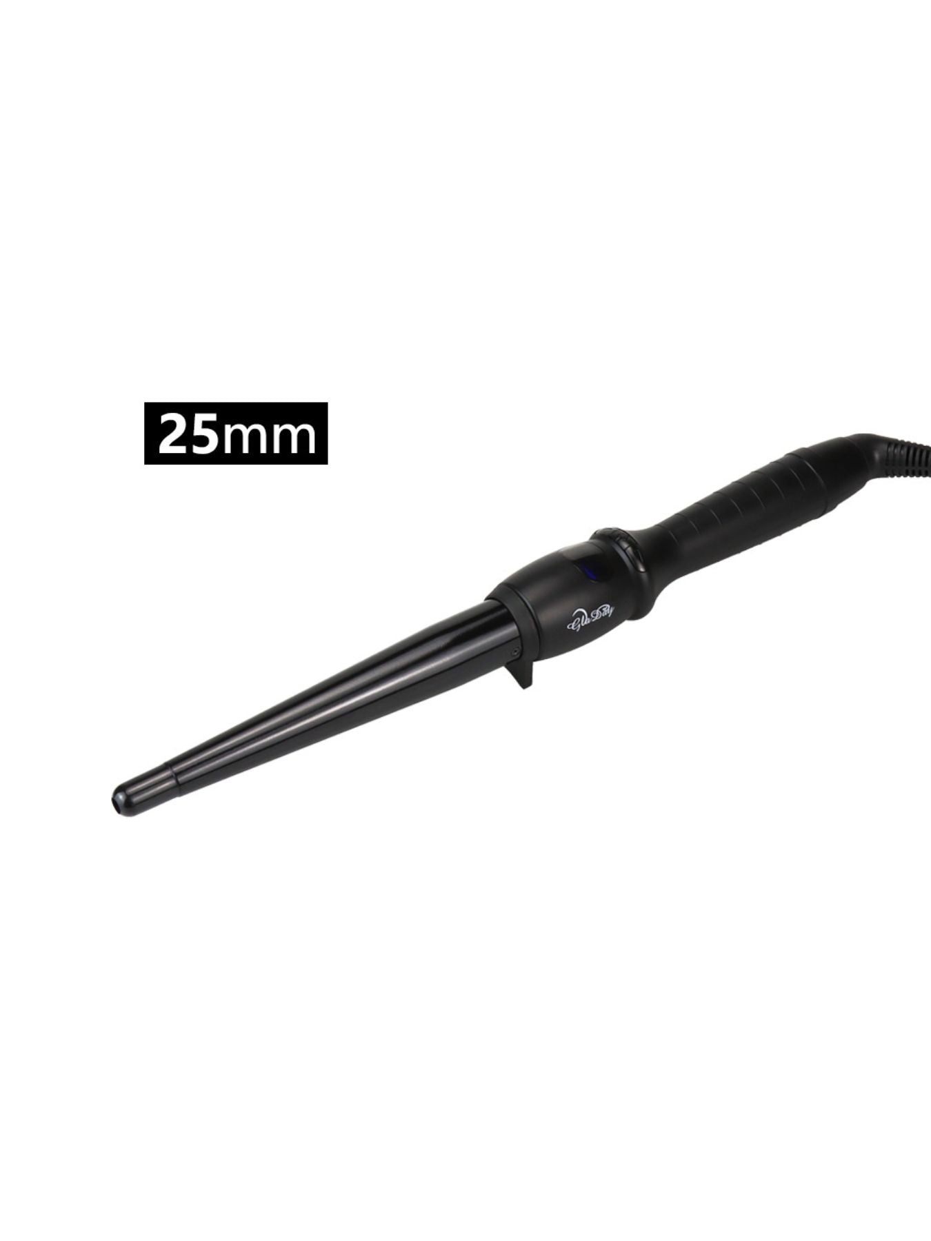 Trendsi 19mm adjustable temperature curling iron with North American plug, showing a sleek black barrel and ergonomic handle.