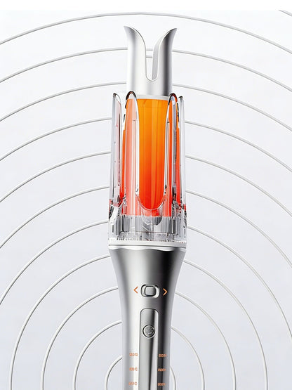 Automatic rotating ceramic hair curling iron by Trendsi with 25mm barrel and European plug, designed for easy, professional curls.