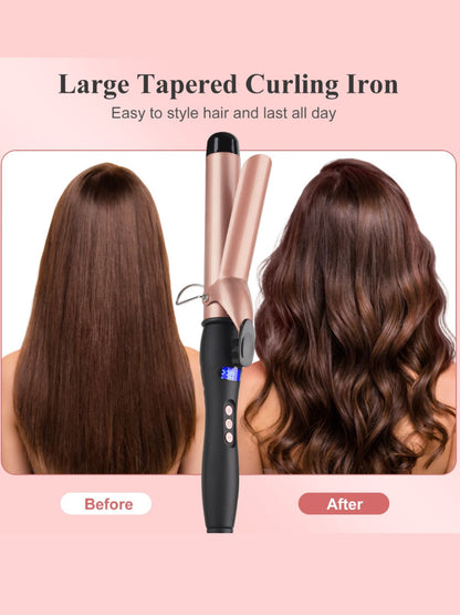 Trendsi 25mm fast heating curling iron with European plug, showcasing a sleek black barrel and ergonomic handle for styling.