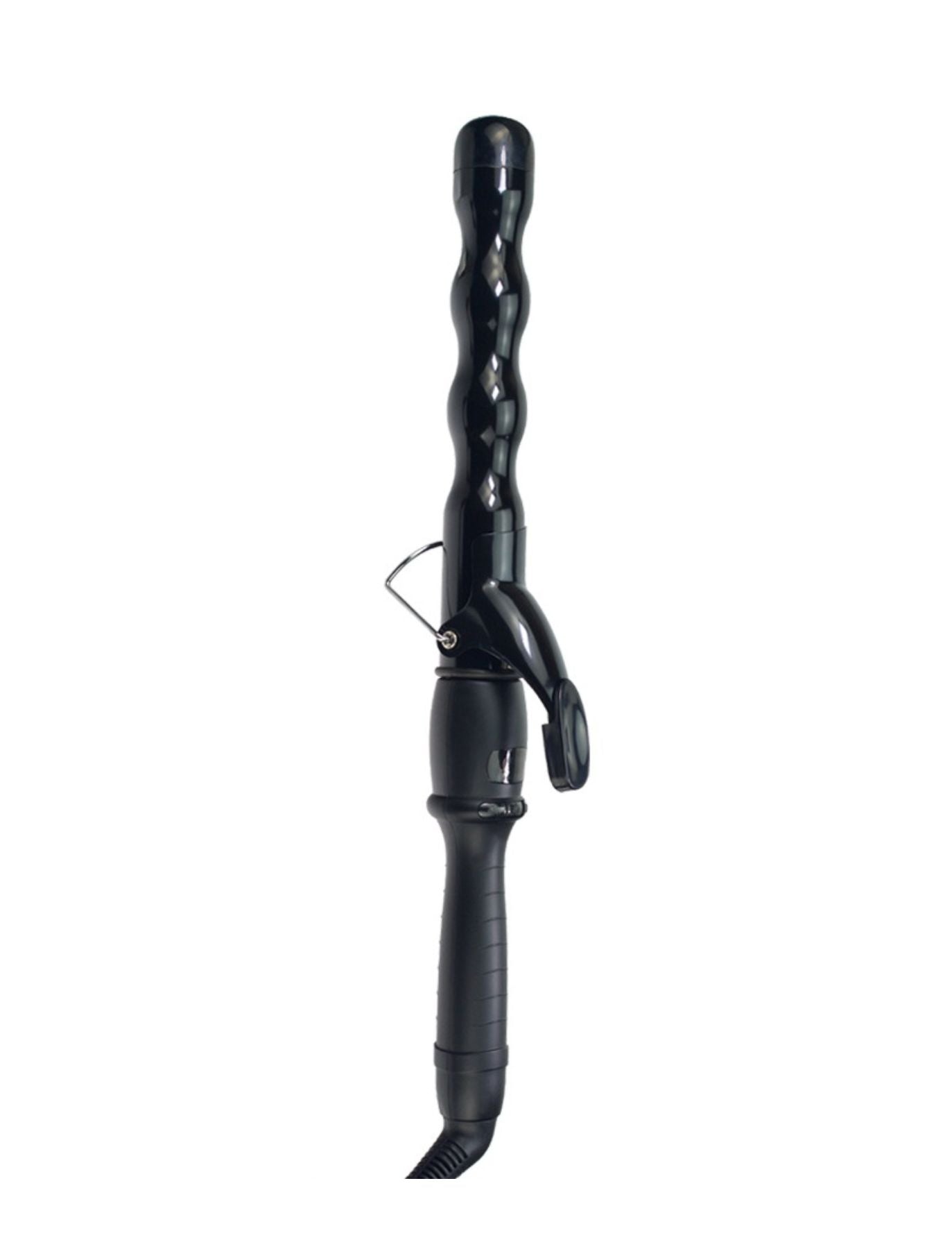 Trendsi 25mm adjustable temperature curling iron with North American plug, showing a sleek black barrel and ergonomic handle.
