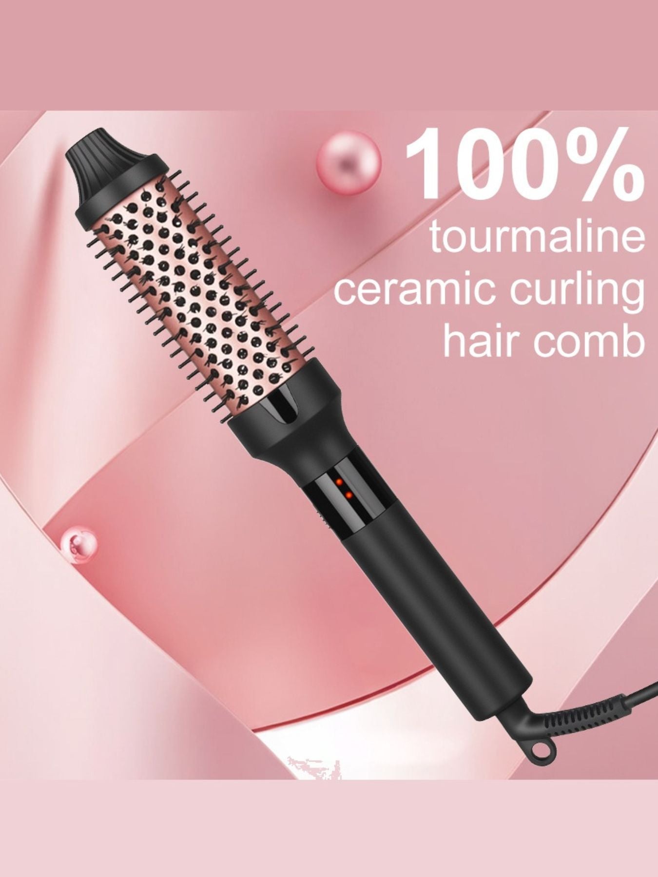 Trendsi 3-in-1 ceramic curling hot air brush with 32mm barrel, European plug, for styling and curling hair.