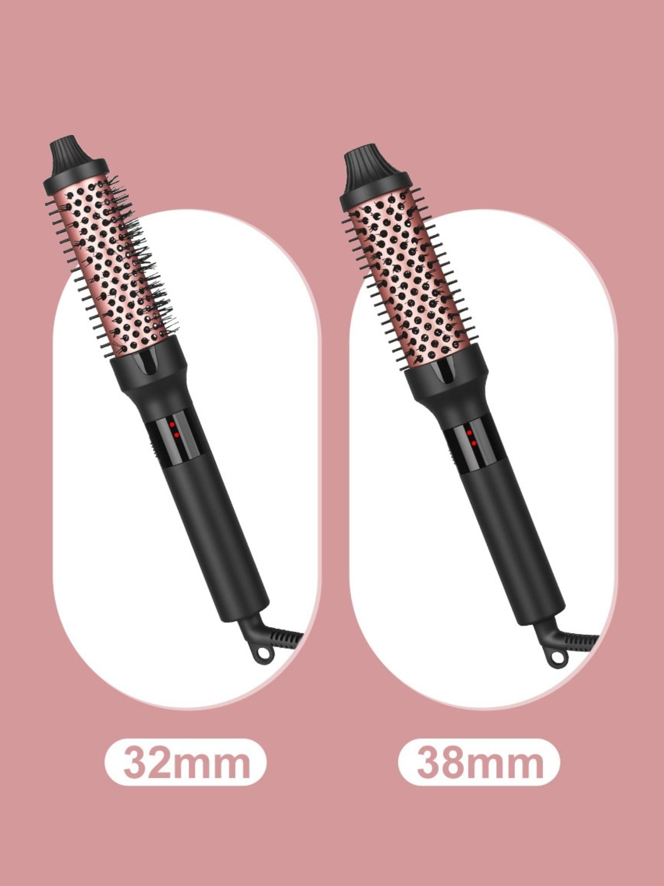 Trendsi 3-in-1 ceramic curling hot air brush with 32mm barrel for styling and curling hair, European plug design.