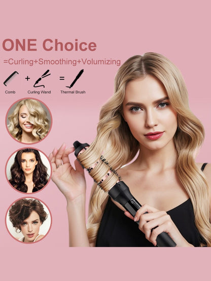 Trendsi 3-in-1 ceramic curling hot air brush with 32mm barrel, European plug, and multi-function styling for smooth, curly hair.