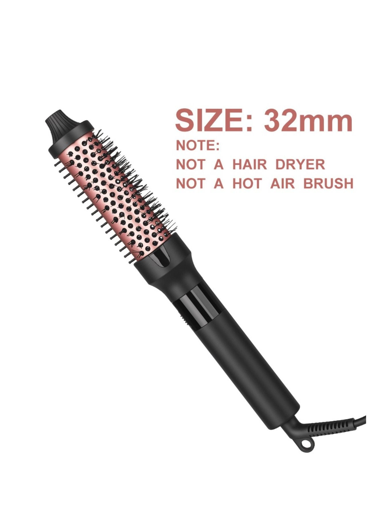 Trendsi 3-in-1 ceramic curling hot air brush with 32mm barrel, European plug, for styling and curling hair.