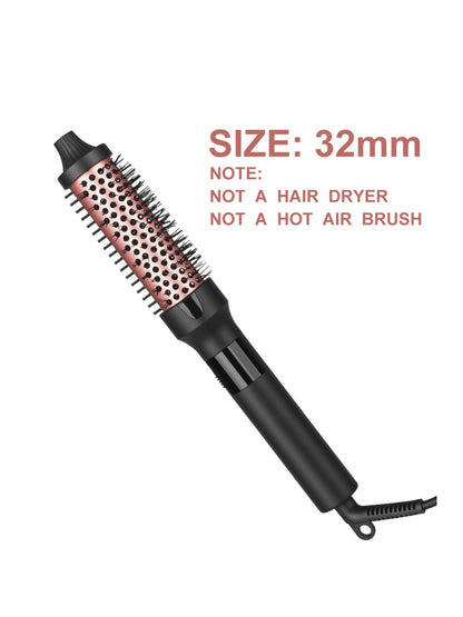 Trendsi 3-in-1 ceramic curling hot air brush with 32mm barrel, European plug, for styling and curling hair.