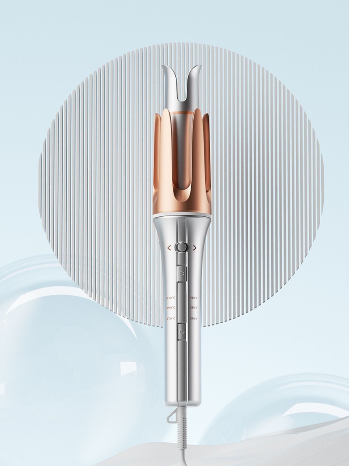 Trendsi 32mm automatic rotating ceramic curling iron with European plug for creating bouncy, even curls.