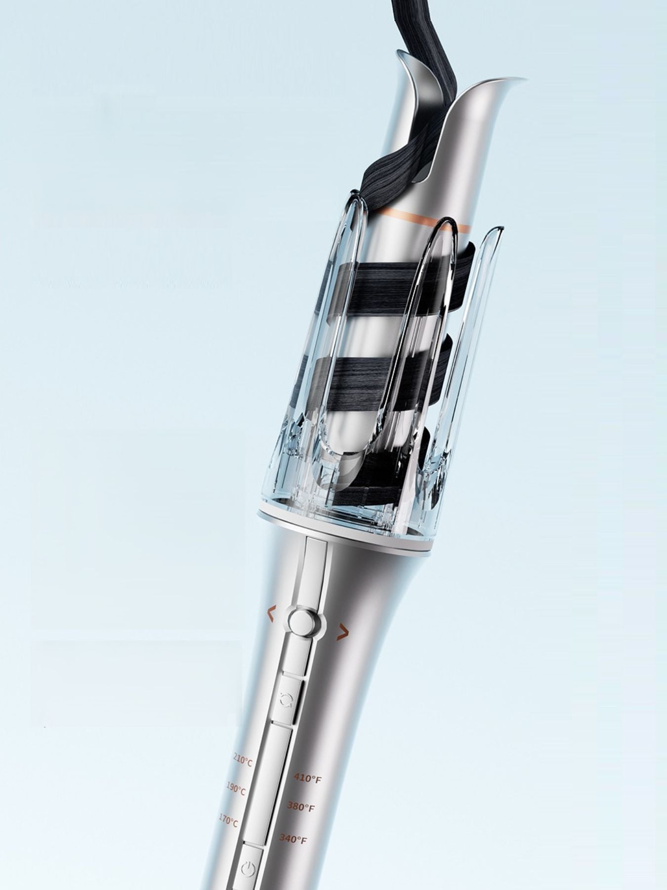 Trendsi 32mm automatic rotating ceramic curling iron with European plug, showcasing its sleek design and rotating barrel for curls