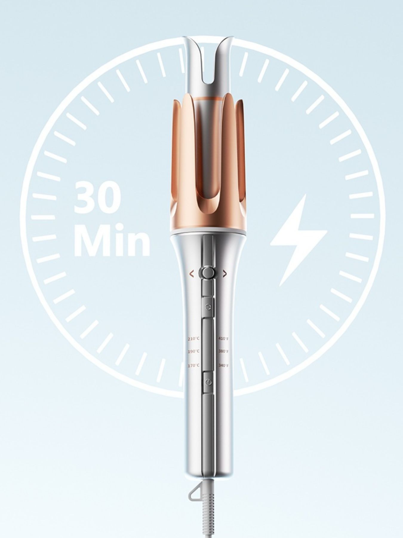Trendsi 32mm automatic rotating ceramic curling iron with European plug for creating smooth, bouncy curls.
