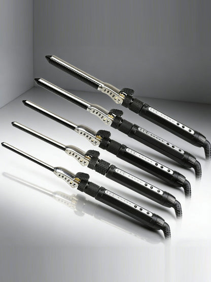Trendsi 7mm adjustable temperature curling iron with European plug, showing a professional styling tool for curling hair.