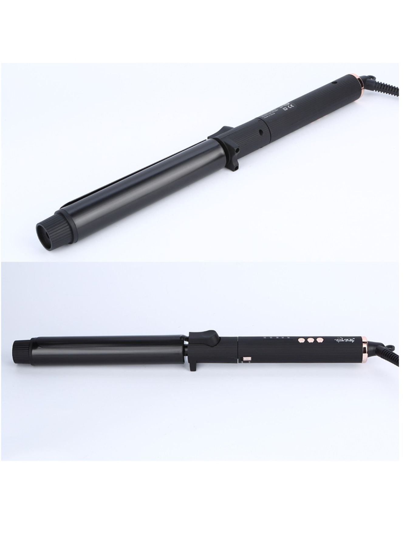 Trendsi adjustable temperature curling iron with 9mm barrel and European plug, suitable for creating curls and waves.