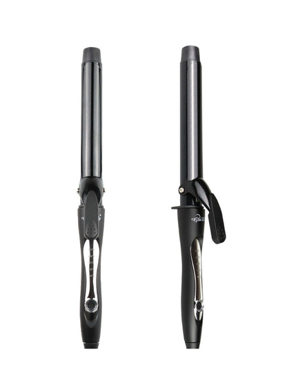 Trendsi 9mm European plug adjustable temperature curling iron with a black handle and a curling barrel for styling hair