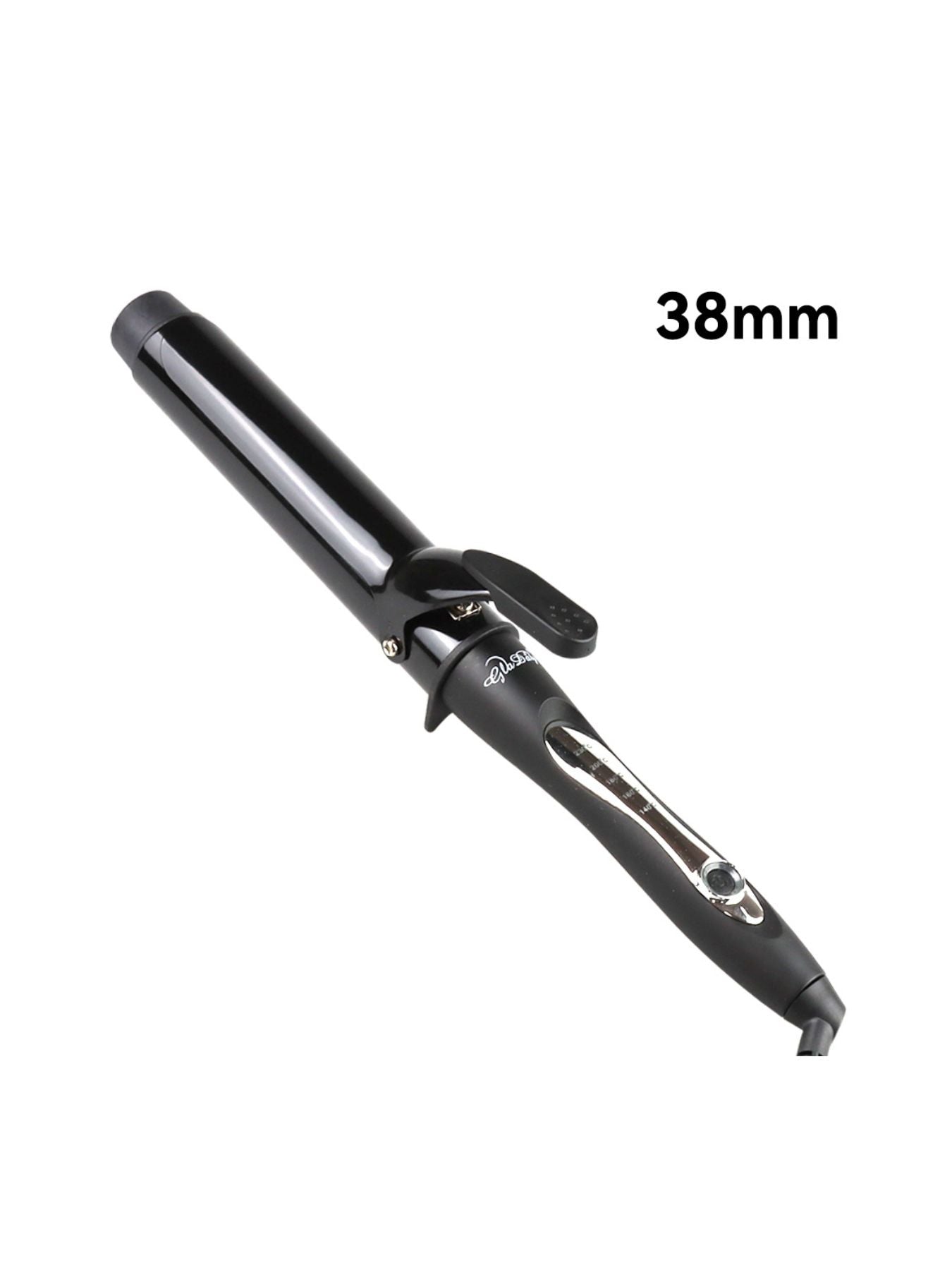 Trendsi adjustable temperature curling iron with 9mm barrel and European plug for versatile hair styling.