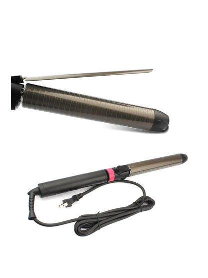 Trendsi 9mm fast heating curling iron with North American plug, showcasing a sleek black handle and curling barrel for salon-quality results.