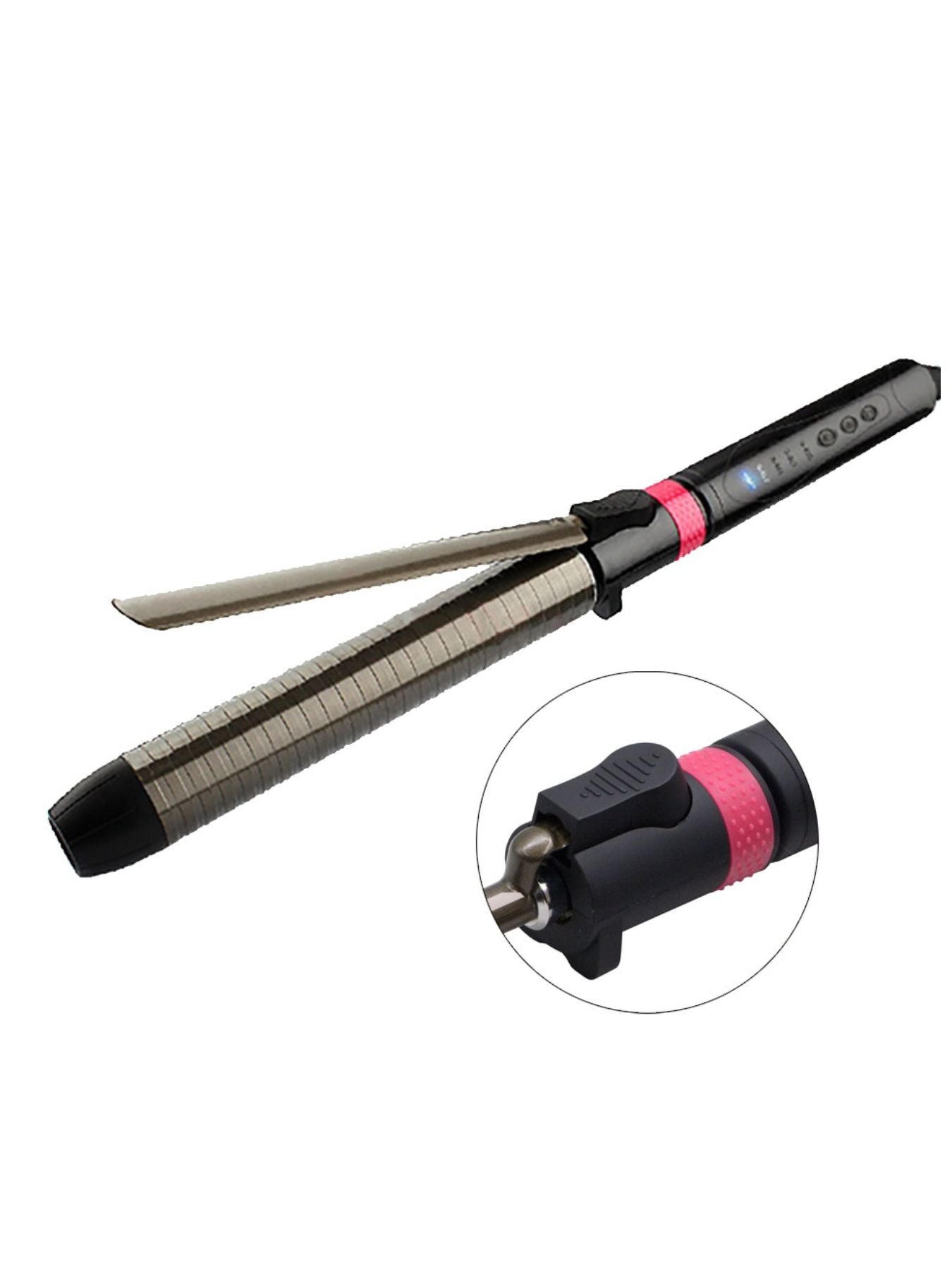 Trendsi 9mm fast heating curling iron with North American plug, showcasing a sleek black handle and curling barrel.