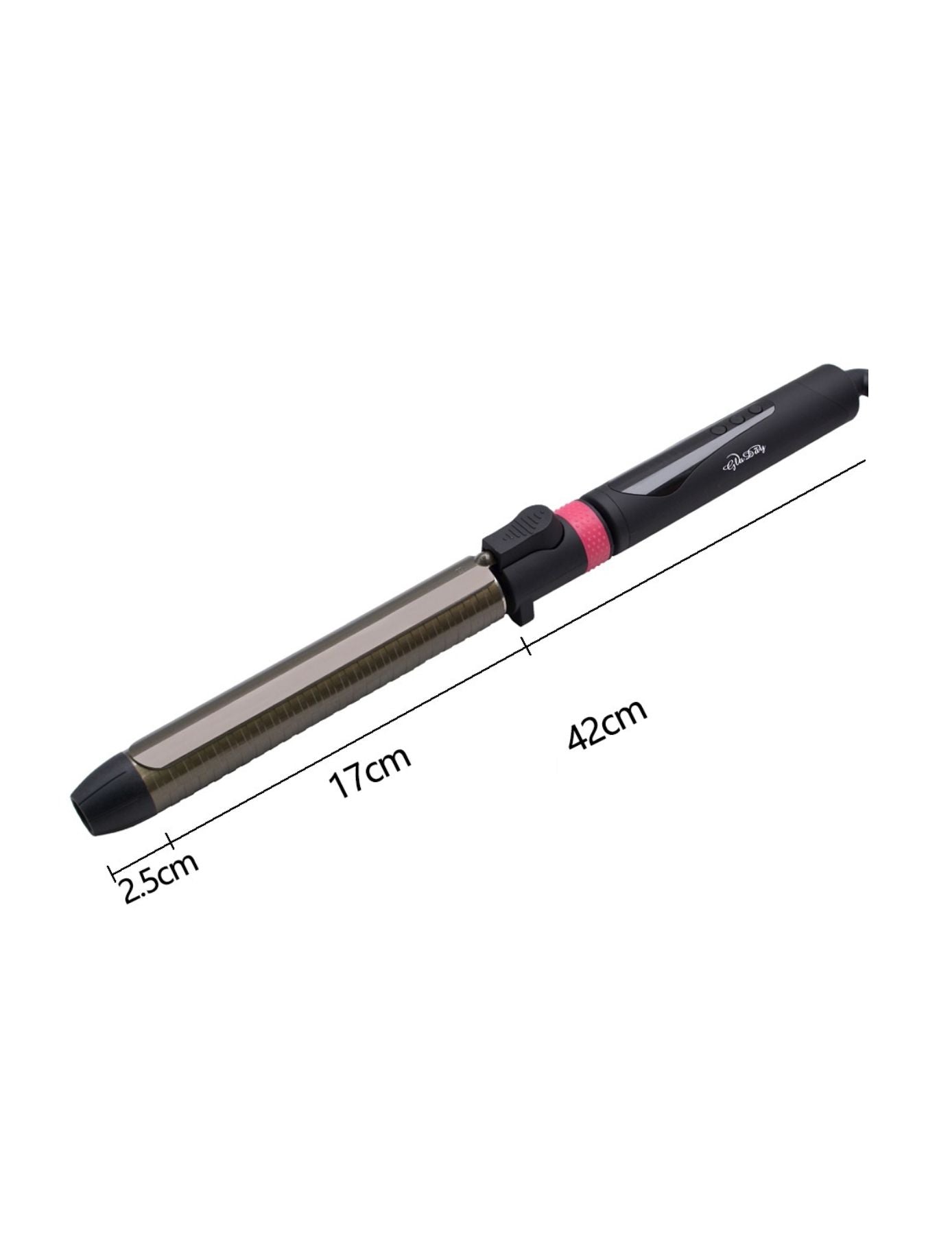 Trendsi fast heating curling iron with 9mm barrel, North American plug, showing a close-up of the iron ready for use.