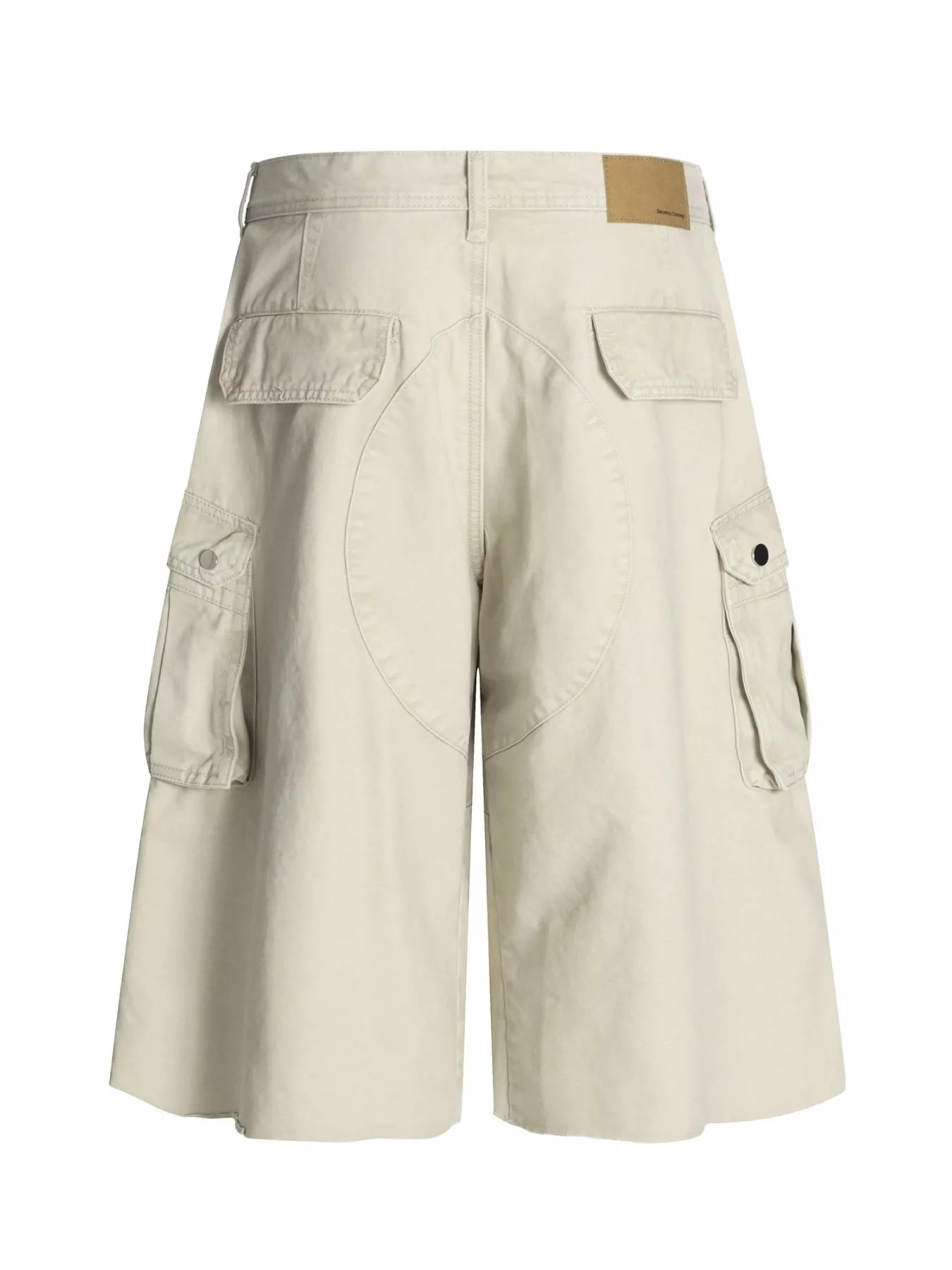 Men's apricot cargo shorts with multiple pockets, casual fit, and breathable fabric, perfect for outdoor activities.