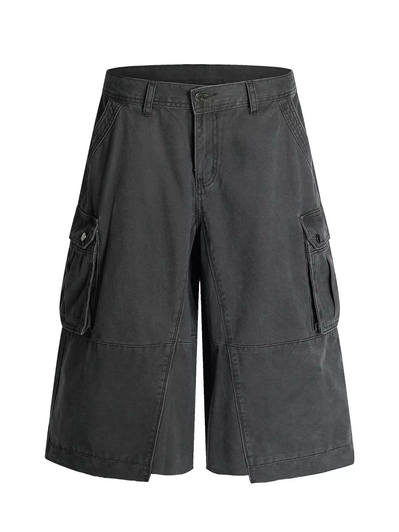 Men's apricot cargo shorts with multiple pockets, casual fit, and belt loops, perfect for outdoor and everyday wear.