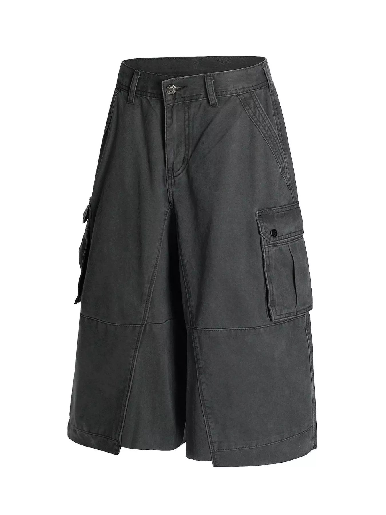 Men's apricot cargo shorts with multiple pockets, stylish and functional men's casual shorts by Trendsi.