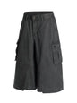 Men's apricot cargo shorts with multiple pockets, stylish and functional men's casual shorts by Trendsi.